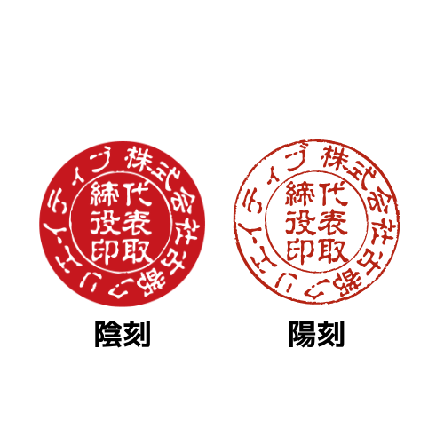 風水印鑑（会社実印）陽刻･陰刻２本セット